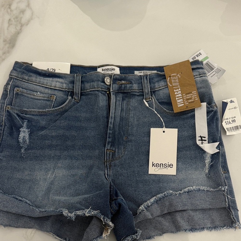 Kensie Women's Vintage Blue Jean Shorts